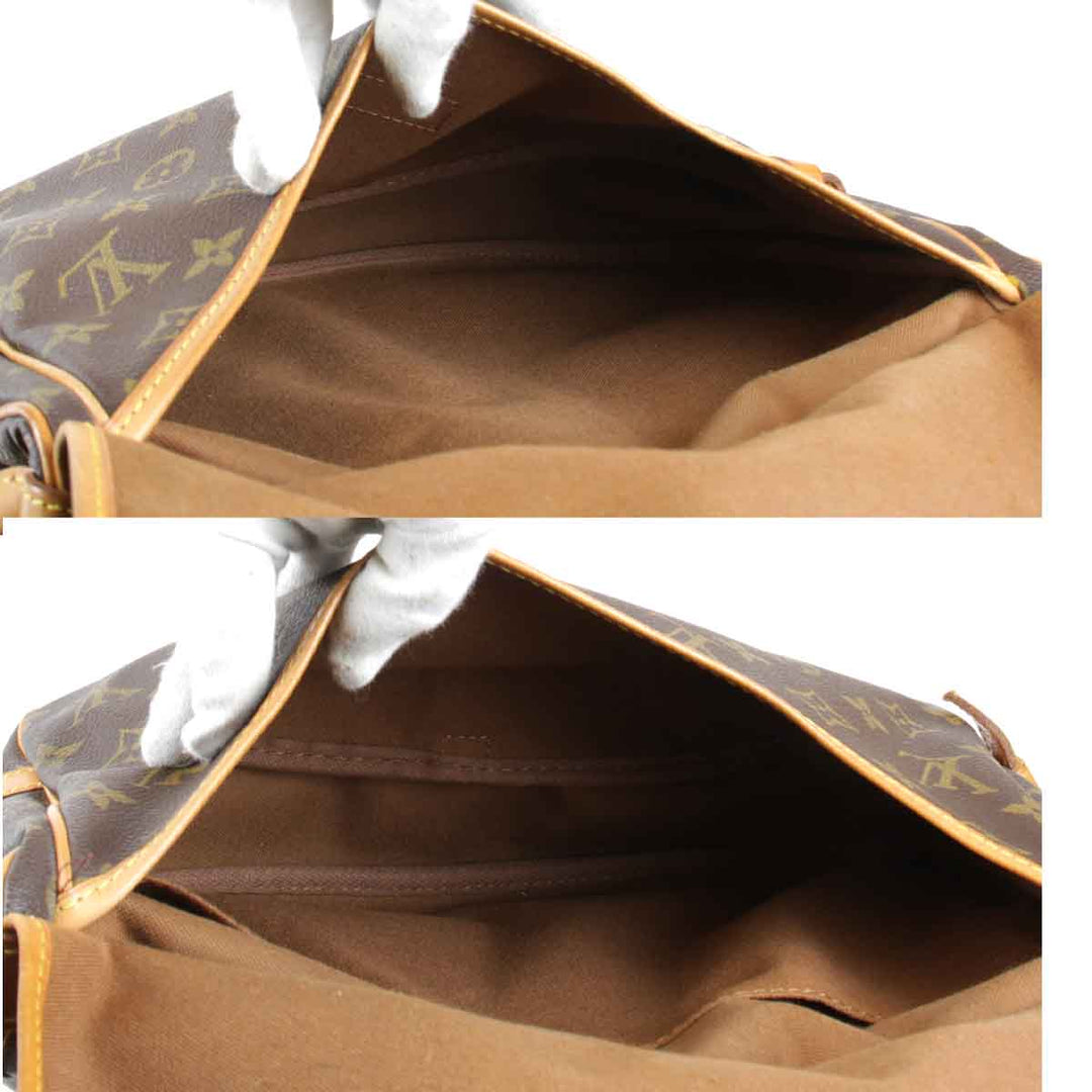 『USED』 
LOUIS VUITTON ルイ・ヴィトン 
 ソミュール30 M42256 ショルダーバッグ 
モノグラムキャンバス ブラウン
