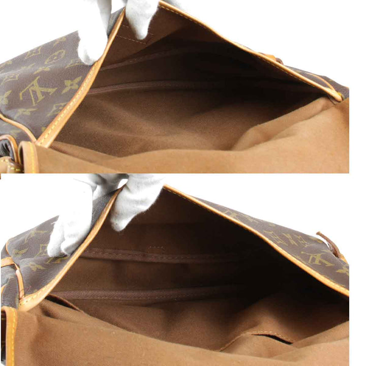 『USED』 
LOUIS VUITTON ルイ・ヴィトン 
 ソミュール30 M42256 ショルダーバッグ 
モノグラムキャンバス ブラウン