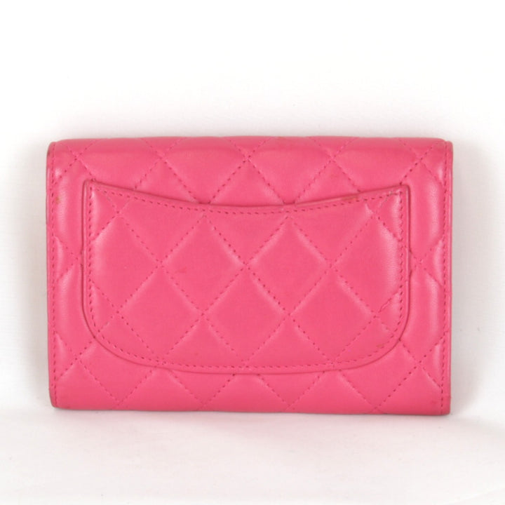 【価格改定】良品『USED』 
CHANEL シャネル 
 タイムレスクラシック カード/箱有 二つ折り財布 
レザー ピンク
