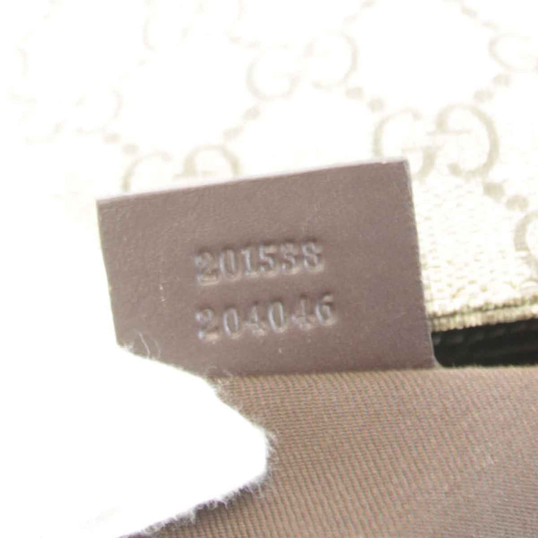 美品『USED』 
GUCCI グッチ 
 201538 204046 ショルダーバッグ 
GGスプリームキャンバス ベージュ