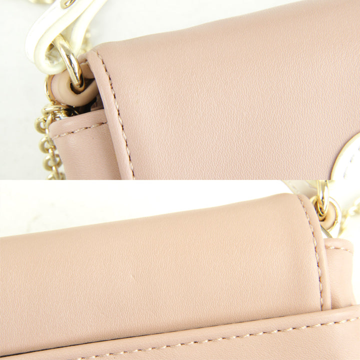 美品『USED』 
MARY QUANT マリークヮント 
 ショルダーバッグ 
レザー ピンク