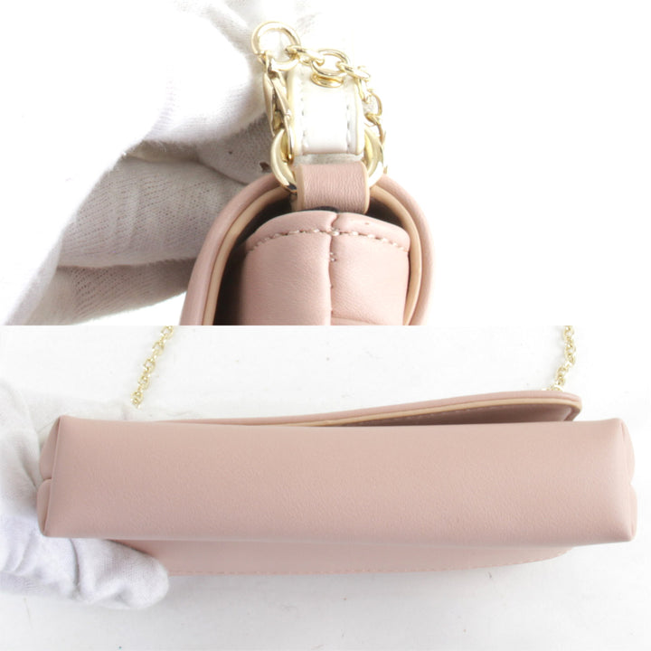 美品『USED』 
MARY QUANT マリークヮント 
 ショルダーバッグ 
レザー ピンク