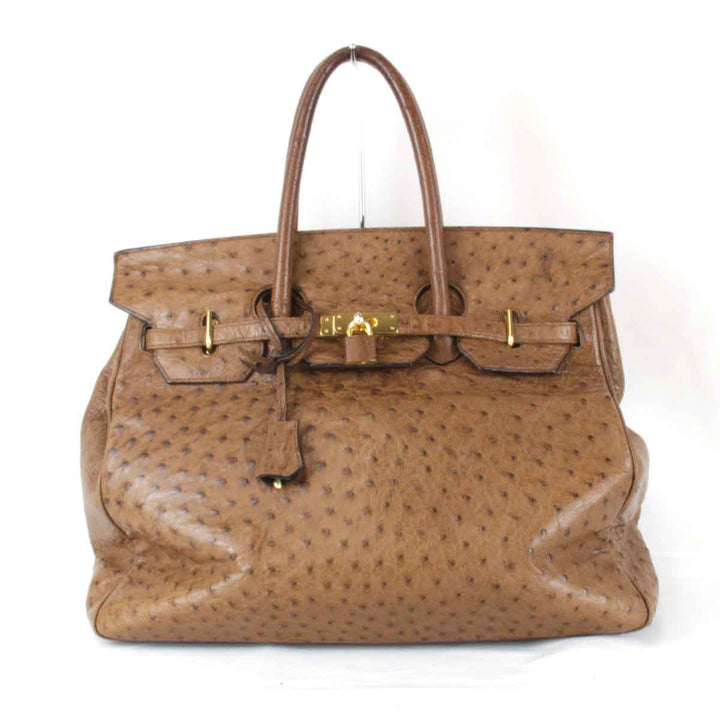『USED』 
 
 ハンドバッグ 
オーストリッチ ブラウン