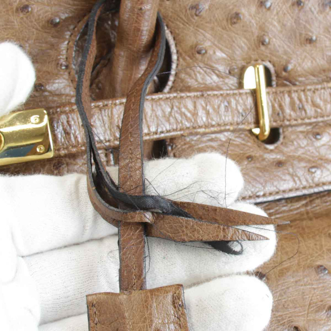 『USED』 
 
 ハンドバッグ 
オーストリッチ ブラウン