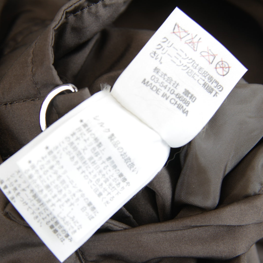 良品『USED』 
 
 リバーシブル コート 毛皮 
シルク/ポリエステル /ラクーン/レッキス ブラウン