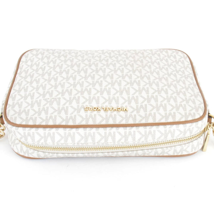 美品『USED』 
Michael Kors マイケルコース 
 MKシグネチャー カメラバッグ ミディアム ショルダーバッグ 
レザー ホワイト