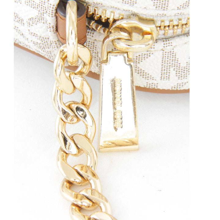 美品『USED』 
Michael Kors マイケルコース 
 MKシグネチャー カメラバッグ ミディアム ショルダーバッグ 
レザー ホワイト