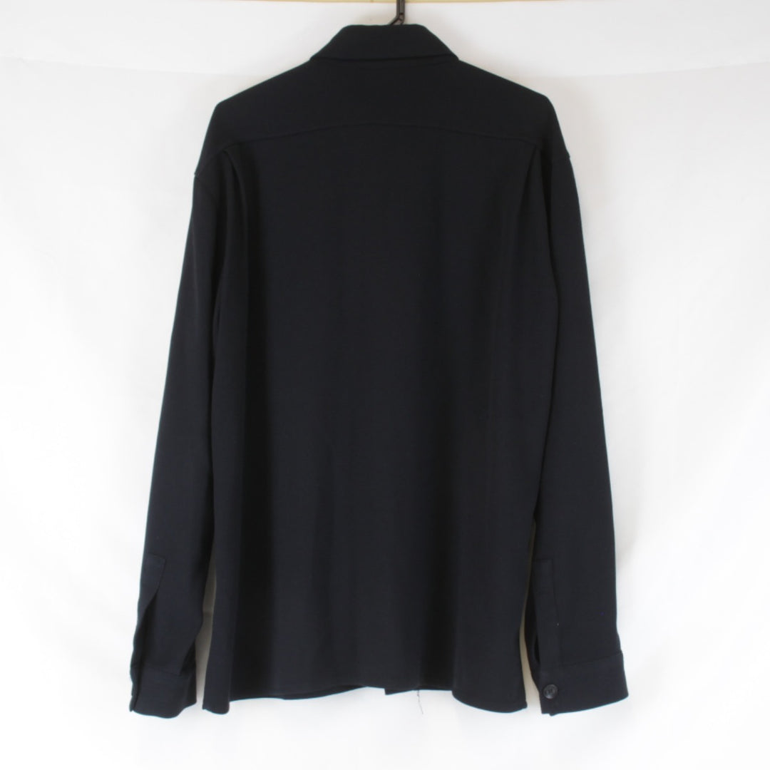 良品『USED』 
ARMANI アルマーニ 
 シンプル 長袖シャツ 
 ブラック