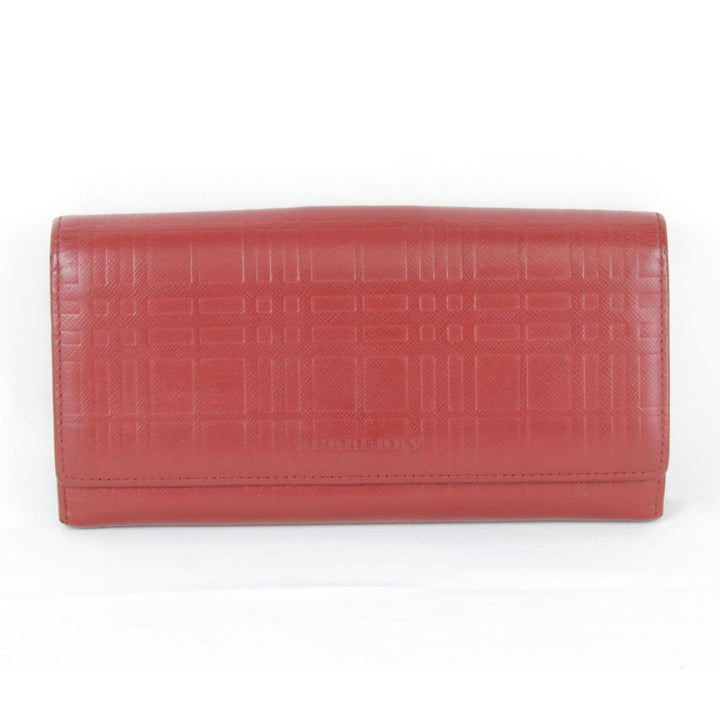 良品『USED』 
BURBERRY バーバリー 
 長財布 
レザー ワインレッド