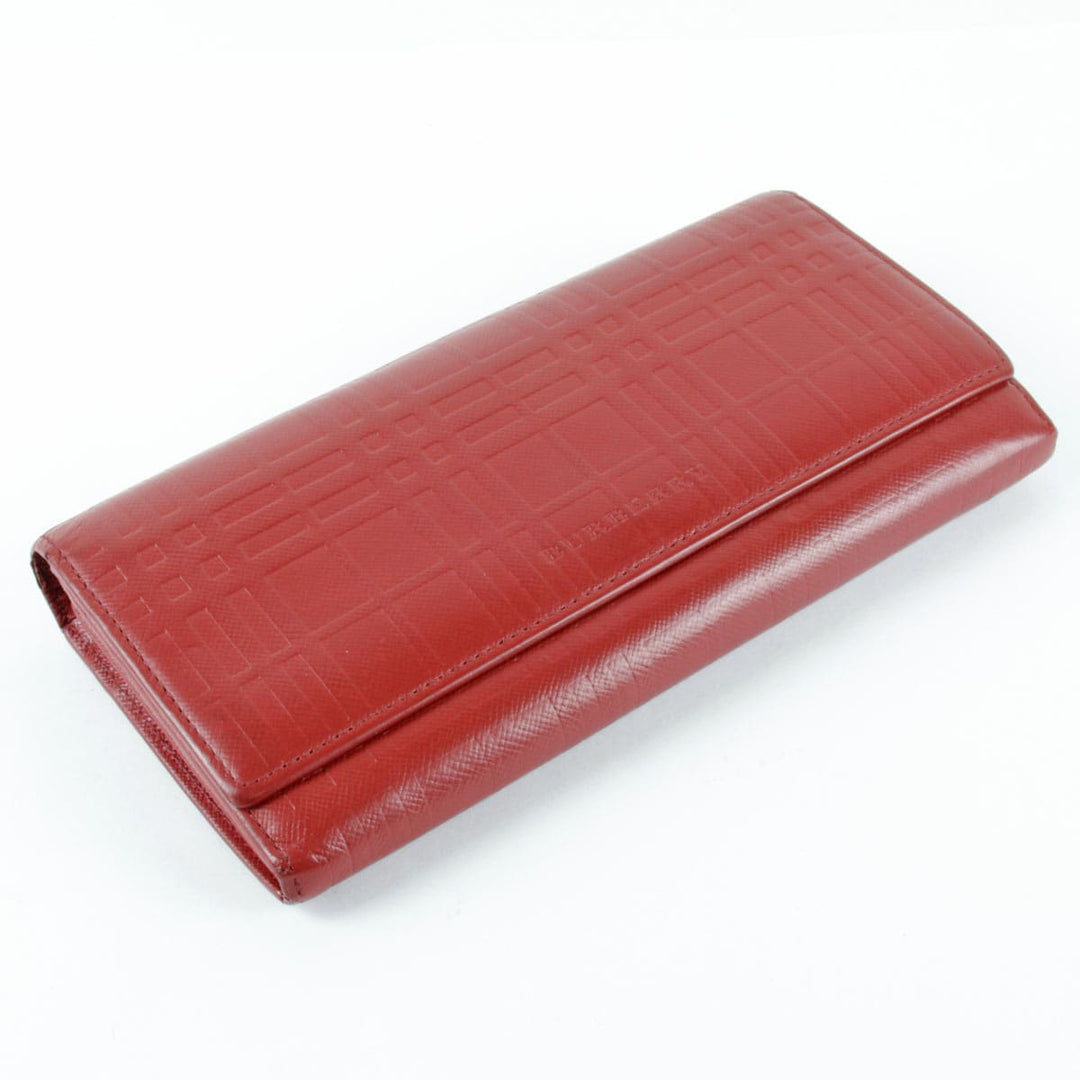 良品『USED』 
BURBERRY バーバリー 
 長財布 
レザー ワインレッド