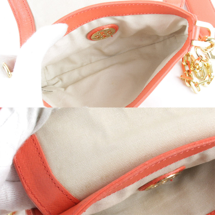 良品『USED』 
Tory Burch トリーバーチ 
 ショルダーバッグ 
レザー オレンジ
