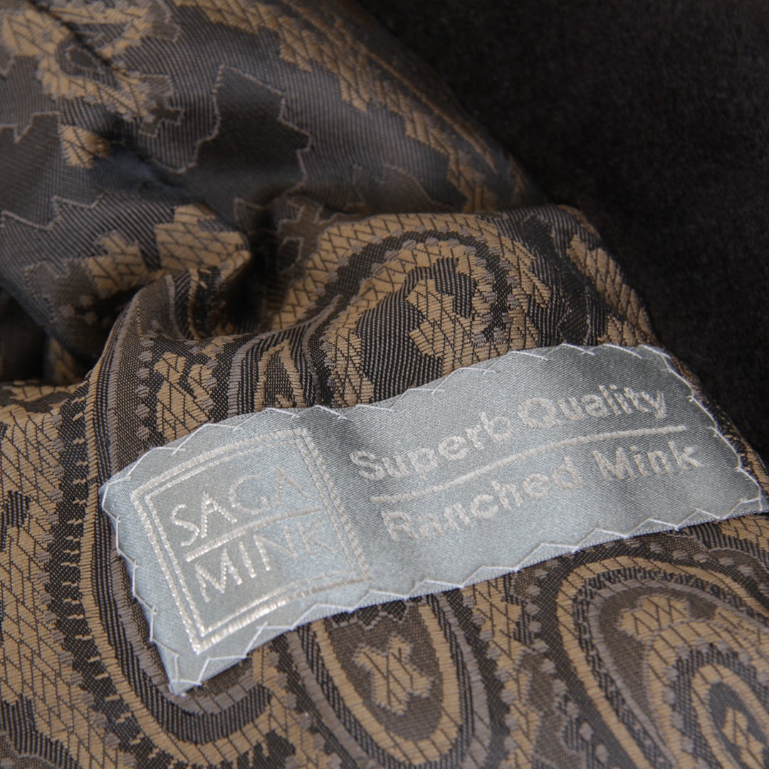 美品『USED』 
SAGA MINK サガミンク 
 毛皮 
シェアードミンク ブラウン