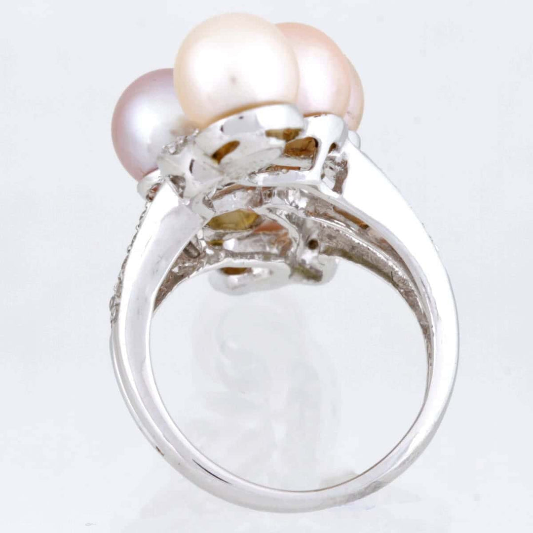 美品『USED』 K18/パール 
リング・指輪
 ダイヤモンド 0.40 9.9g 淡水パール