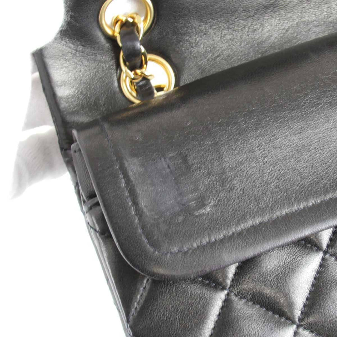 良品『USED』 
CHANEL シャネル 
 ダブルフラップマトラッセ23 ショルダーバッグ 
ラムスキン ブラック