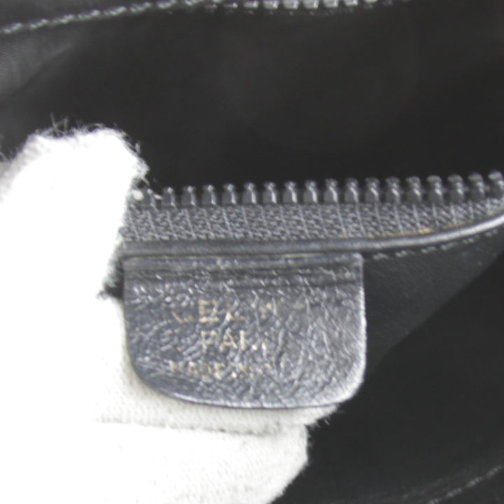 【価格改定】『USED』 
CELINE セリーヌ 
 サークルロゴ金具 ショルダーバッグ 
レザー ブラック