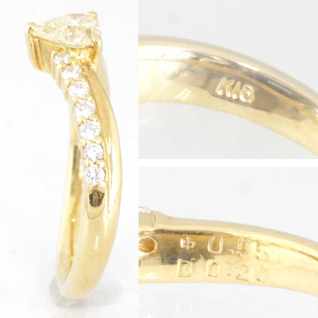 美品『USED』 K18 
リング・指輪
 イエローダイヤモンド 0.55 3.8g