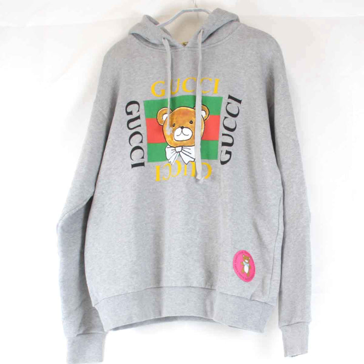 【価格改定】美品『USED』 
GUCCI グッチ 
 GUCCI×EXO KAIコラボ テディベア パーカー サイズXS パーカー 
コットン グレー