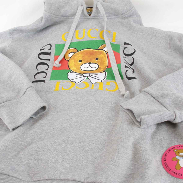 【価格改定】美品『USED』 
GUCCI グッチ 
 GUCCI×EXO KAIコラボ テディベア パーカー サイズXS パーカー 
コットン グレー