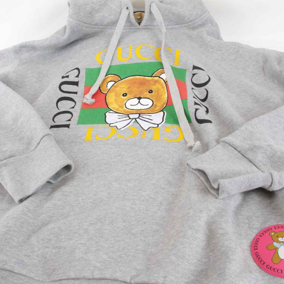 【価格改定】美品『USED』 
GUCCI グッチ 
 GUCCI×EXO KAIコラボ テディベア パーカー サイズXS パーカー 
コットン グレー