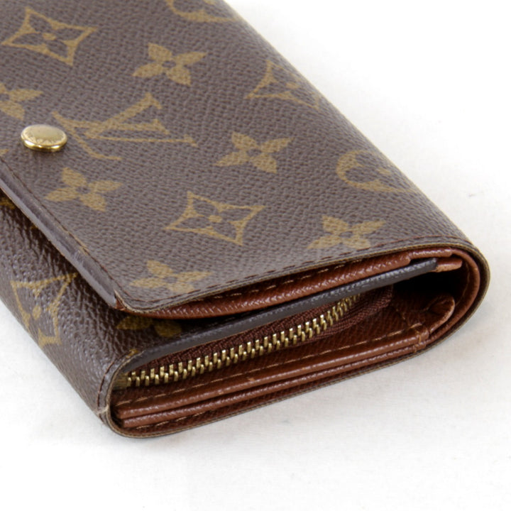 『USED』 
LOUIS VUITTON ルイ・ヴィトン 
 ポルトモネ ビエ トレゾール M61730 二つ折り財布 
モノグラムキャンバス ブラウン