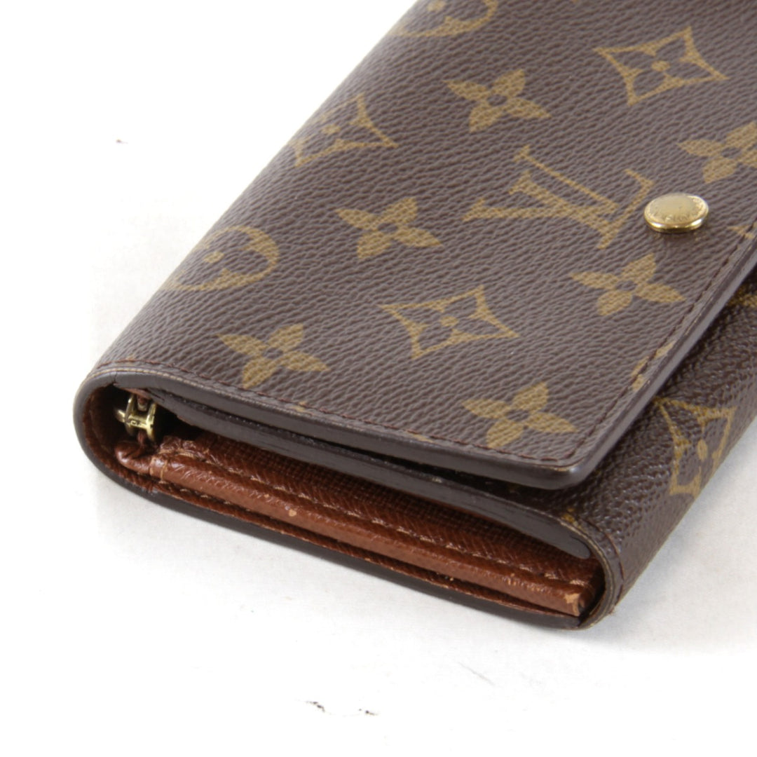 『USED』 
LOUIS VUITTON ルイ・ヴィトン 
 ポルトモネ ビエ トレゾール M61730 二つ折り財布 
モノグラムキャンバス ブラウン