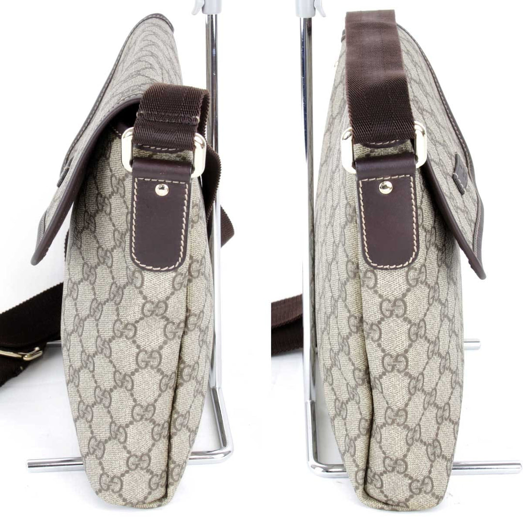 美品『USED』 
GUCCI グッチ 
 223666 ショルダーバッグ 
GGスプリームキャンバス グレー