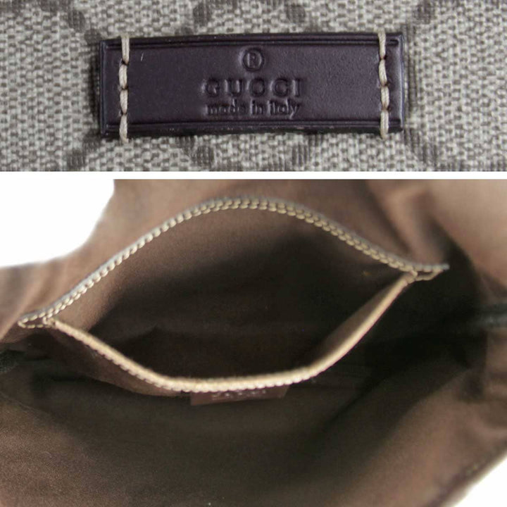 美品『USED』 
GUCCI グッチ 
 223666 ショルダーバッグ 
GGスプリームキャンバス グレー