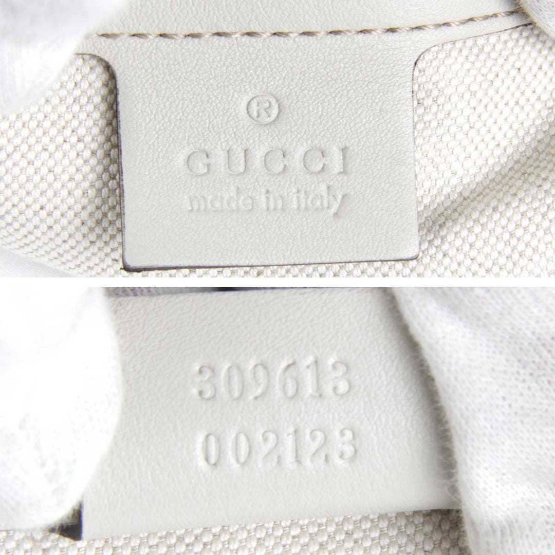 美品『USED』 
GUCCI グッチ 
 マイクロシマ 309613 002123 トートバッグ 
シマレザー アイボリー
