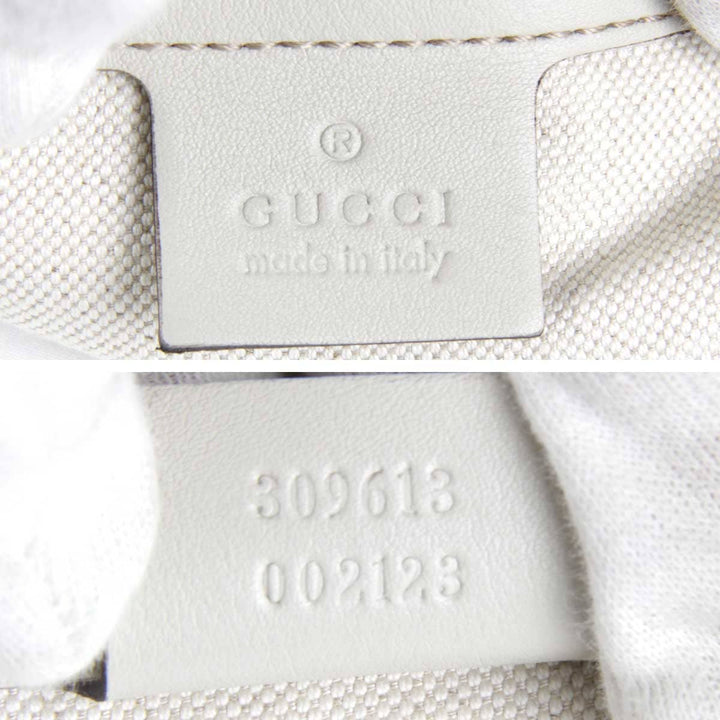 美品『USED』 
GUCCI グッチ 
 マイクロシマ 309613 002123 トートバッグ 
シマレザー アイボリー