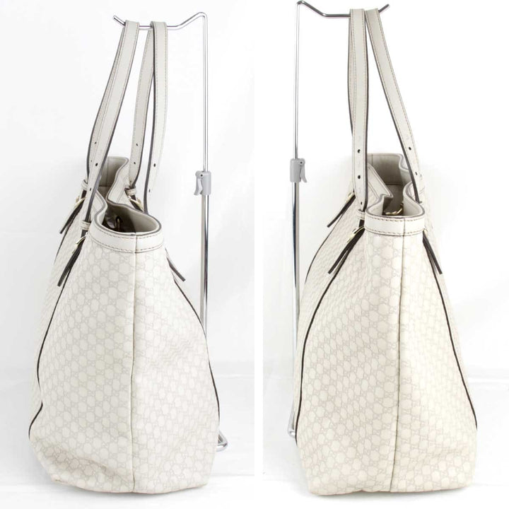 美品『USED』 
GUCCI グッチ 
 マイクロシマ 309613 002123 トートバッグ 
シマレザー アイボリー