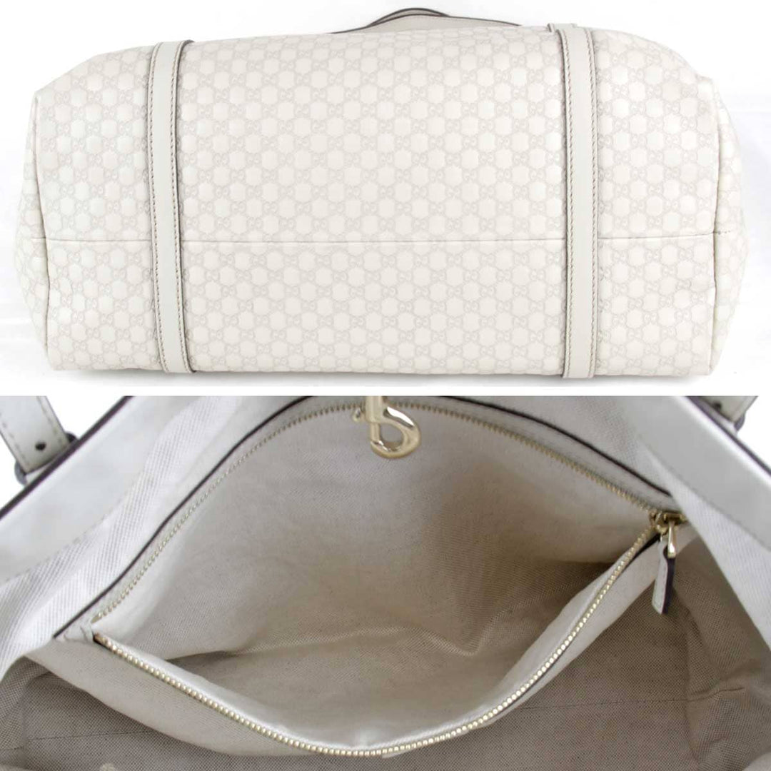 美品『USED』 
GUCCI グッチ 
 マイクロシマ 309613 002123 トートバッグ 
シマレザー アイボリー