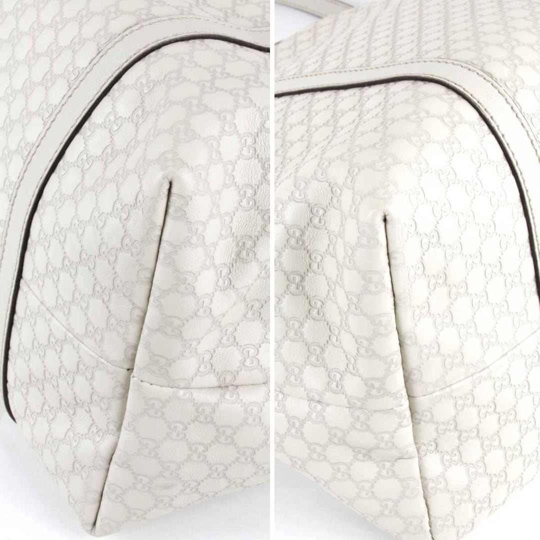 美品『USED』 
GUCCI グッチ 
 マイクロシマ 309613 002123 トートバッグ 
シマレザー アイボリー
