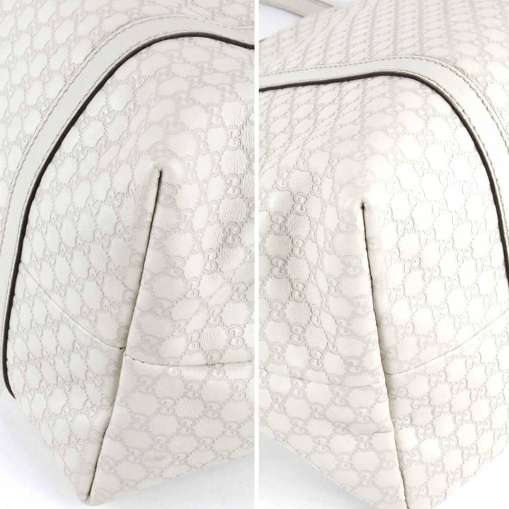 美品『USED』 
GUCCI グッチ 
 マイクロシマ 309613 002123 トートバッグ 
シマレザー アイボリー