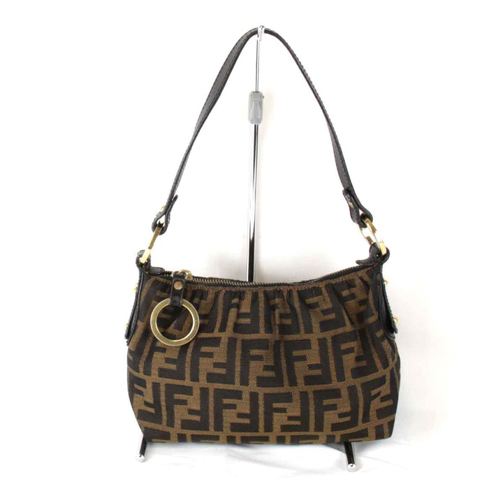 『USED』 
FENDI フェンディ 
 ズッカ 8BR354 ショルダーバッグ 
キャンバス ブラウン