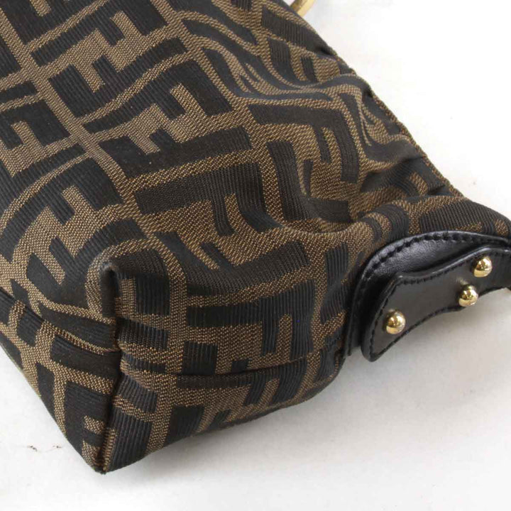 『USED』 
FENDI フェンディ 
 ズッカ 8BR354 ショルダーバッグ 
キャンバス ブラウン