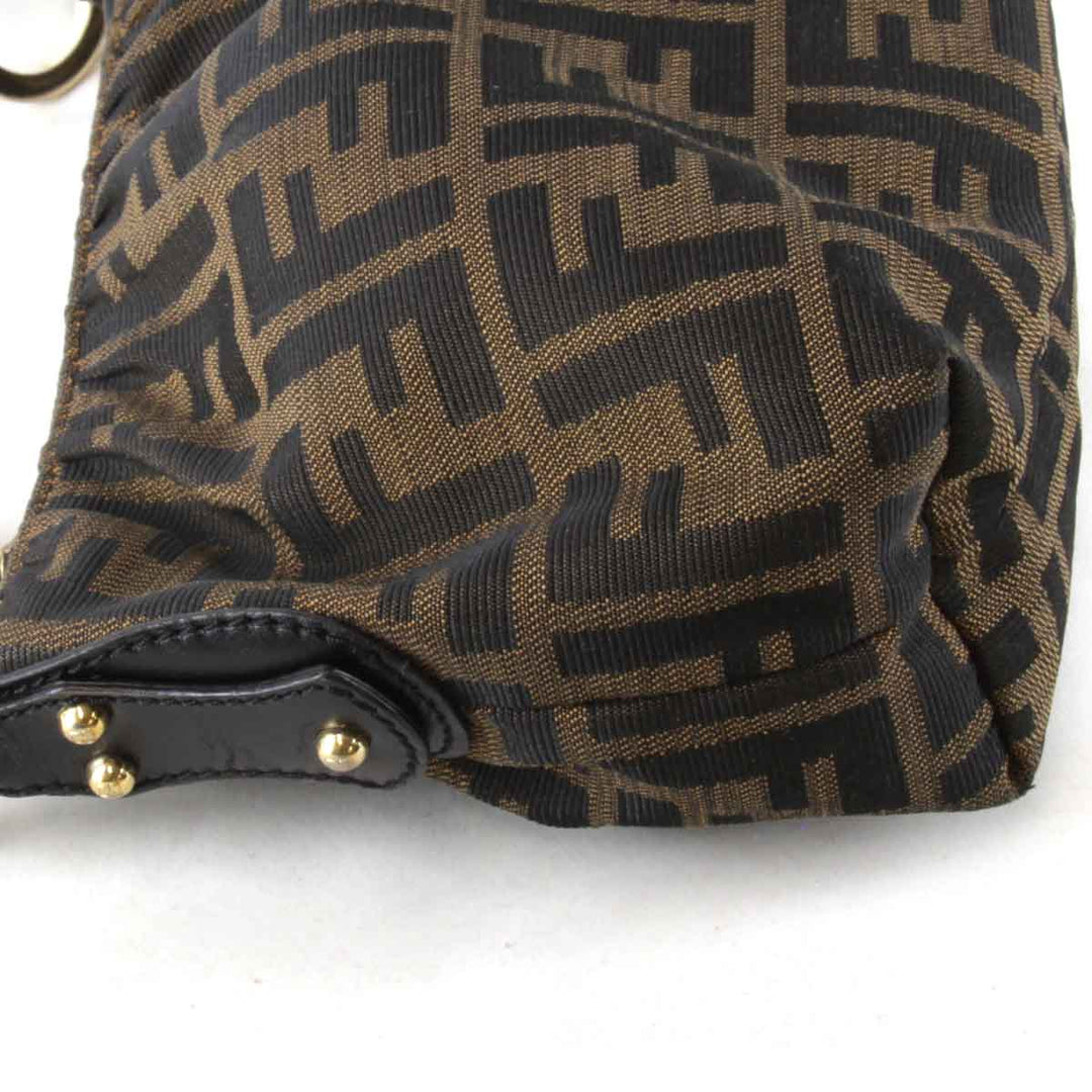 『USED』 
FENDI フェンディ 
 ズッカ 8BR354 ショルダーバッグ 
キャンバス ブラウン