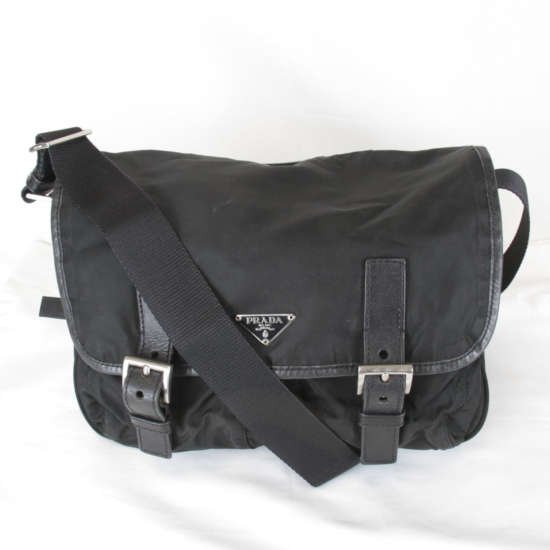 『USED』 
PRADA プラダ 
 BT0172 ショルダーバッグ 
ナイロン/レザー ブラック