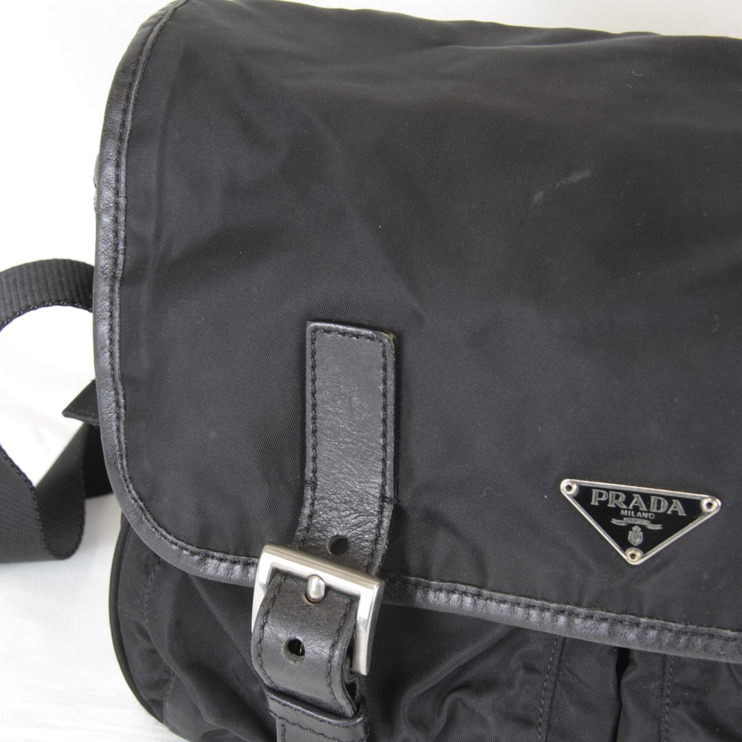 『USED』 
PRADA プラダ 
 BT0172 ショルダーバッグ 
ナイロン/レザー ブラック