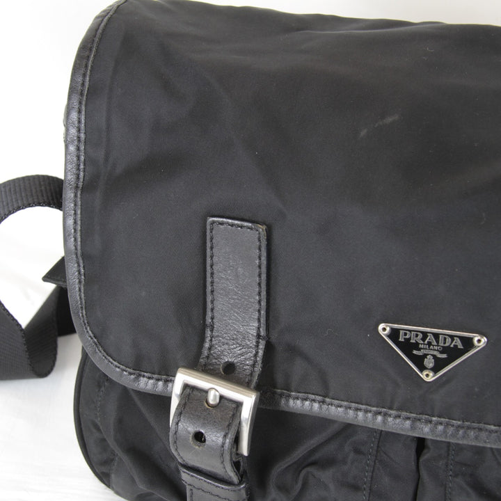 『USED』 
PRADA プラダ 
 BT0172 ショルダーバッグ 
ナイロン/レザー ブラック