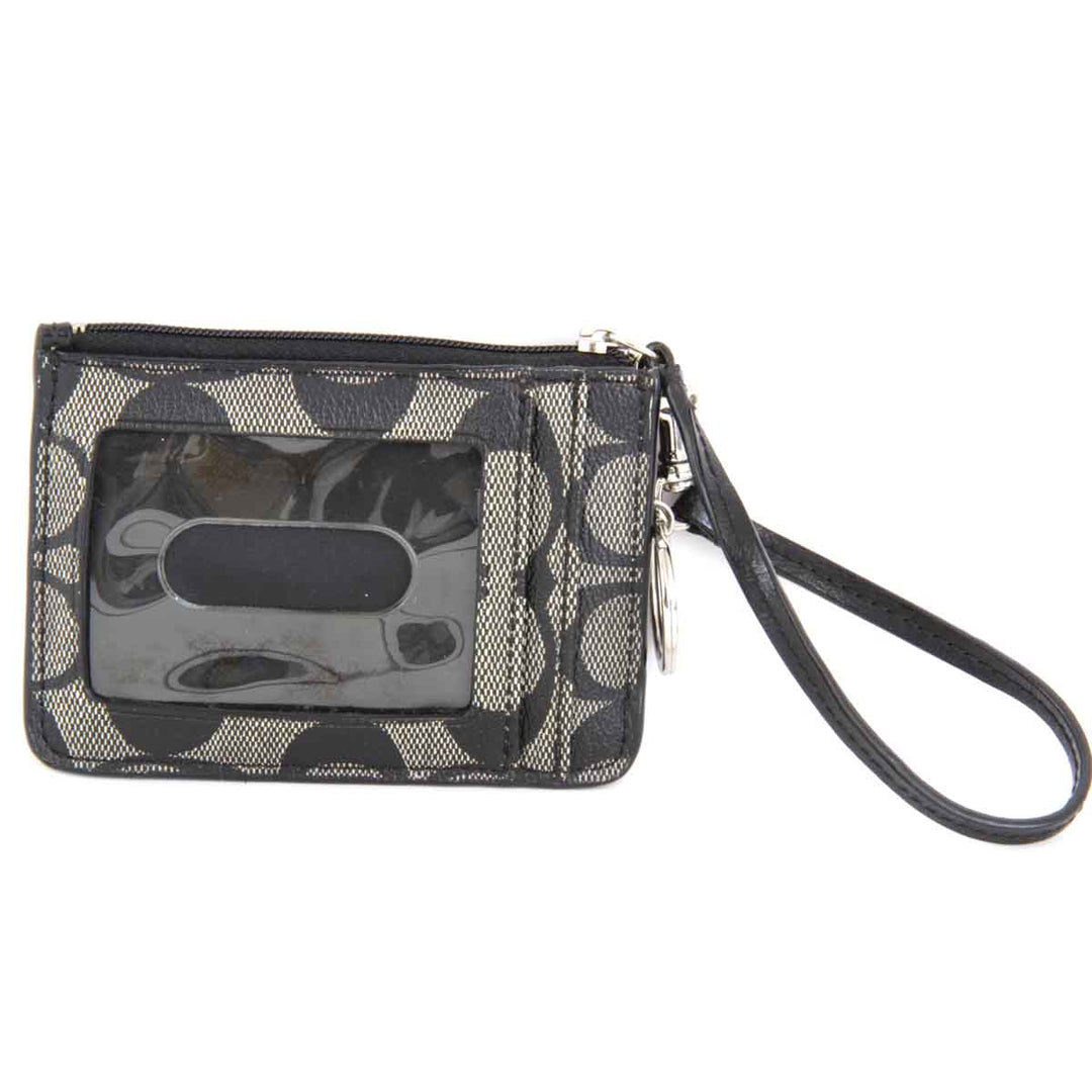 『USED』 
COACH コーチ 
 シグネチャー パスケース 
レザー ブラック