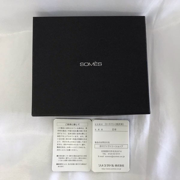 『美品』 
SOMES SADDLE ソメスサドル 
 二つ折り財布 
コードバン ブラック