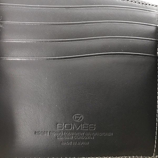 『美品』 
SOMES SADDLE ソメスサドル 
 二つ折り財布 
コードバン ブラック