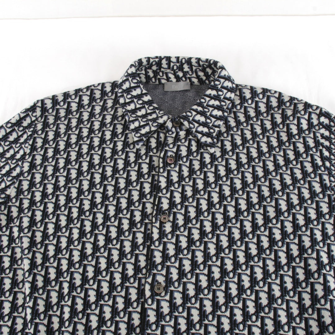 超美品『USED』 
Christian Dior クリスチャンディオール 
 023M550AT099 長袖シャツ 
コットン ネイビー