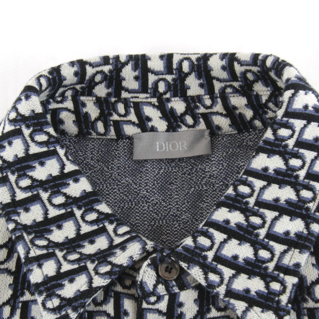 超美品『USED』 
Christian Dior クリスチャンディオール 
 023M550AT099 長袖シャツ 
コットン ネイビー