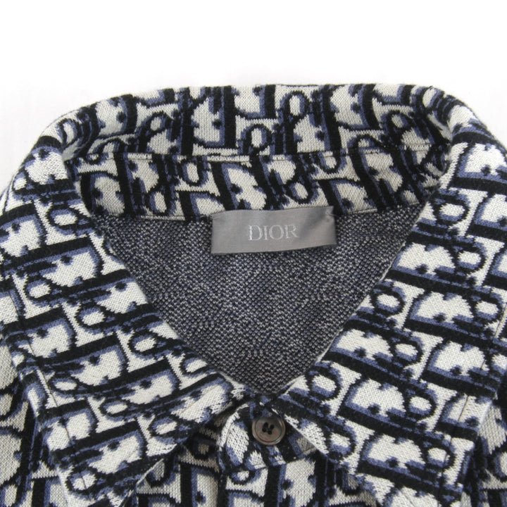 超美品『USED』 
Christian Dior クリスチャンディオール 
 023M550AT099 長袖シャツ 
コットン ネイビー