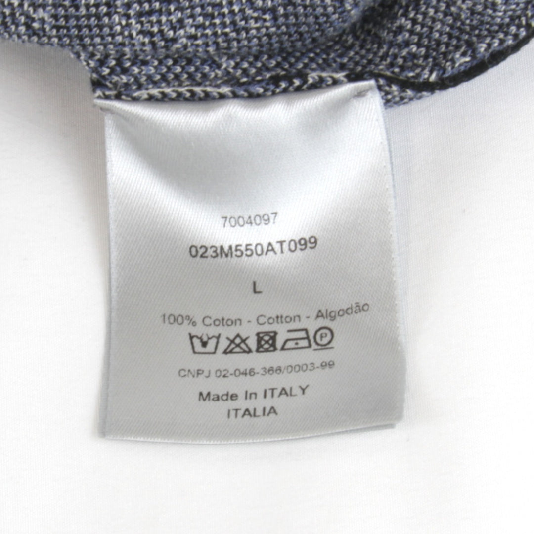 超美品『USED』 
Christian Dior クリスチャンディオール 
 023M550AT099 長袖シャツ 
コットン ネイビー