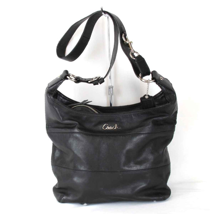 『USED』 
COACH コーチ 
 B1220-F17116 ショルダーバッグ 
レザー ブラック