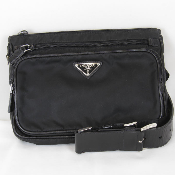【価格改定】『USED』 
PRADA プラダ 
 サフィアーノ ウエストバッグ 
ナイロン ブラック