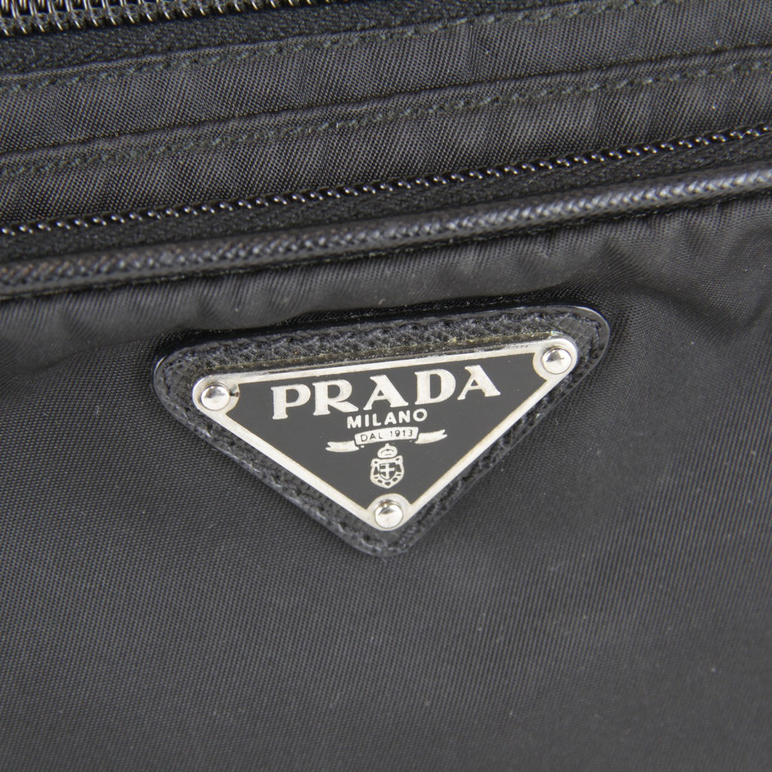 【価格改定】『USED』 
PRADA プラダ 
 サフィアーノ ウエストバッグ 
ナイロン ブラック