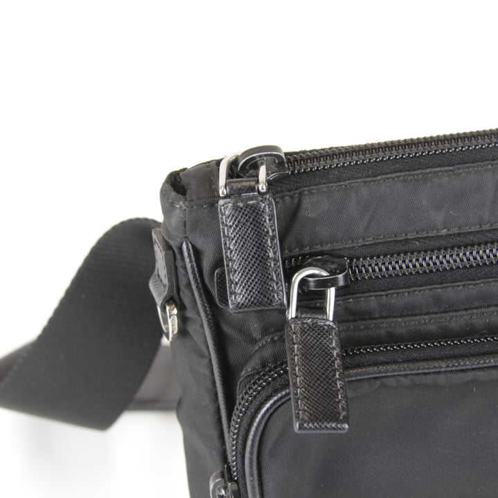 【価格改定】『USED』 
PRADA プラダ 
 サフィアーノ ウエストバッグ 
ナイロン ブラック